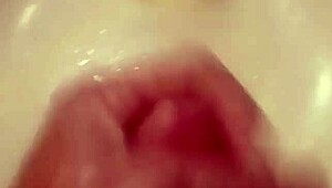 guy strokes his big monster cock slowly