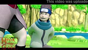 Anime babe gets creampied in her big ass after training 😍