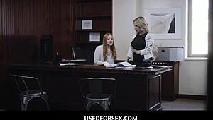 Teen Intern And Milf Assistant Get Used For Sex