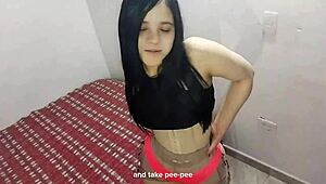 A beautiful teen 18+ gets fucked on an internet video