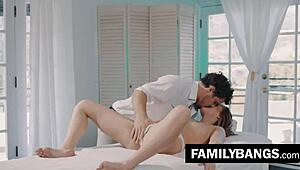 FamilyBangs Com - Dirty Masseur Goes Beyond Rub with Robby Echo and Cadence Lux