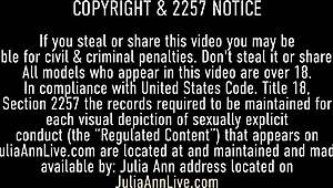 Dick Drainer Julia Ann Used in Every Fuckhole by Hard Yoga Teacher!