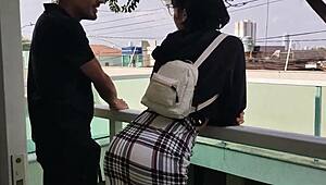 Kimiko visits new room and gets pounded hard.