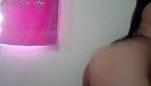 Latina in lingerie shows off her curvy body for some love