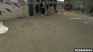 petite goth cheats and takes bbc in urbex 😈