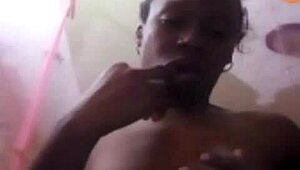 sasha fletcher fingers her shaved pussy while masturbating