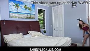 stepsiblings dani blue and sophia sweet raid stepbro's room.