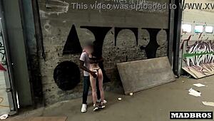 petite goth cheats and takes bbc in urbex 😈