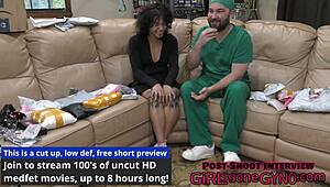 Nicole Luva Gets Butt Naked for Dr. Aria Nicole's Exam
