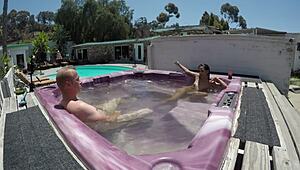 Hot Damn! Dayanara Strips Naked in Jacuzzi for Wild Fun with Sexy Tits!