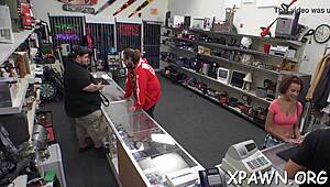 A big hard penis pushes inside a slutty amateur