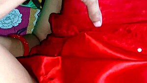 Newly married couple enjoys cute teen sucking session