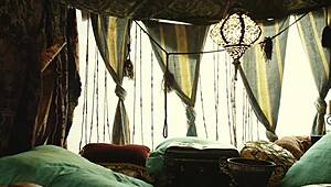 Arab Woman Masturbates In Forest Tent