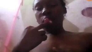 sasha fletcher fingers her shaved pussy while masturbating