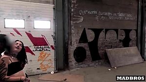 petite goth cheats and takes bbc in urbex 😈