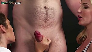 CFNM Slut SUCKS Cock in Wild 3Some with Milf!