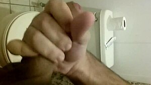 guy masturbates with big cock