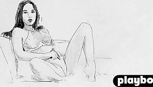 Perfect Babe Strips Naked on Sofa, Loving Every Second