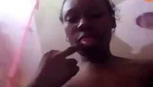 sasha fletcher fingers her shaved pussy while masturbating