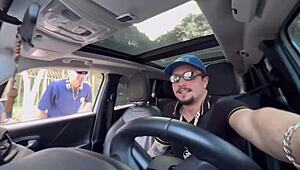 Young Brazilian Novinho Offers His Ass To The Black Favela Uber Driver In This Amateur Gay Scene