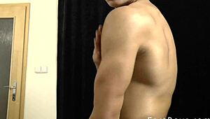 Young gay man performs on webcam