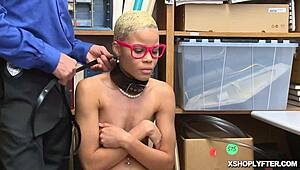 Interracial teen Arie Faye takes doggy style from behind