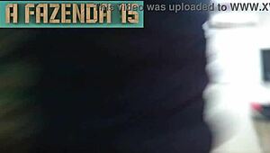 Raquel from A Fazenda 15 intensely fucks a cowboy in the bedroom during the midnight of September 30, 2023, her big ass and shaved pussy on full display.