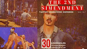 Rural cowgirls saved by horny cowboys in a bareback group romp parody of Straightback Mountain