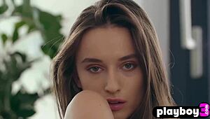 Perfect Babe Strips Naked on Sofa, Loving Every Second