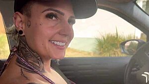 i'm watchin this sexy babe wit puffy pussy lips deepthroat n get her ass fucked, it's so hot