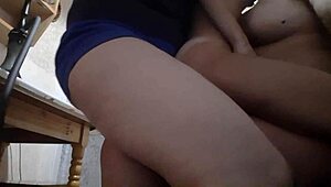 Neighborhood threesome with girl and me, featuring anal and pussy penetration
