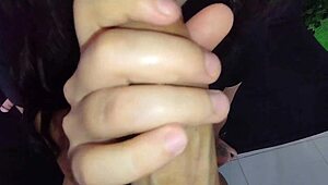 damn, lingerie shoot turns into hot cum shots with petite latina! 🔥