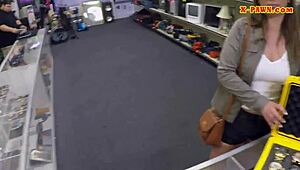 woman with glasses boned at the pawnshop