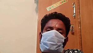 Steamy solo session with wife's silky lingerie