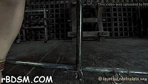 Nude babe gagged for wild muff action