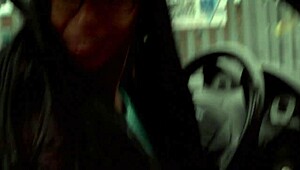 Black rapper girl from london bends over for white monster cocks and huge cumshot