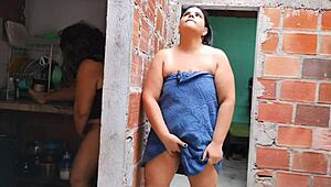 watching my stepmother's big ass while she talks to lover