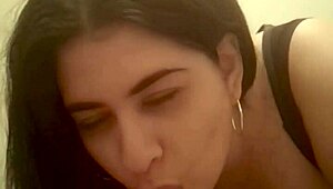 Hot homemade interracial blowjob threesome