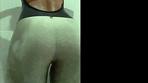 mature blonde strips totally naked for voyeur 😏