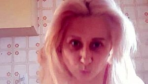 hot milf blonde dances and masturbates her natural tits and pussy