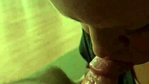 Wife Sucking Cock with Intense Blowjob Action