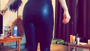 Naughty lovers explore interracial pleasures in London home, flashing big black cocks.