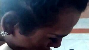 The obedient trans woman passionately sucks cock with deep emotion