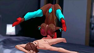 In the fourth episode of the erotic anime series, a young woman indulges in sexual acts with her stepfather's massive penis, comparing it to that of a renowned porn star.