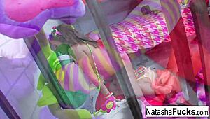 Busty Natasha fucks sexy Vanessa Cage