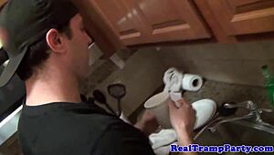 Amateur Friends Share Cock and Cumshots in Private