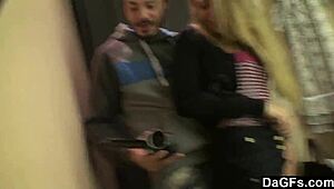 Dagfs pleasuring herself at the tanning saloon with fingering and masturbation!