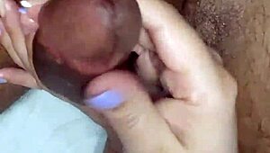 Prostate massage leads to cum and creampie with dildo