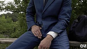 Watch the guy next door strip naked and cum outdoors!