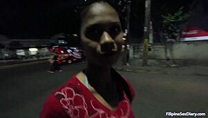 Filipina's Hairy Pussy Overflows with Thick Cum